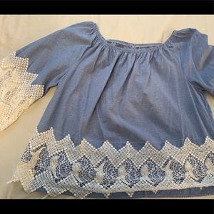 Lace off the shoulder top